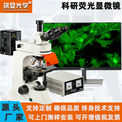 瑞显光学三目共聚焦荧光微生物显微镜多波段分析高校实验科研专用