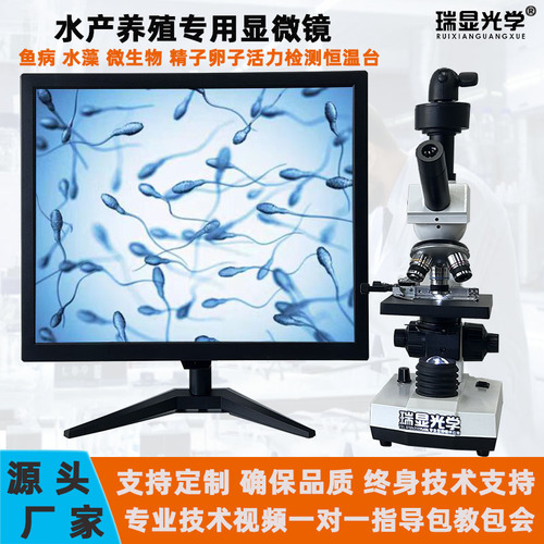 水产养殖显微镜专业精子活力检测农林畜牧业微生物藻类鱼病益观看